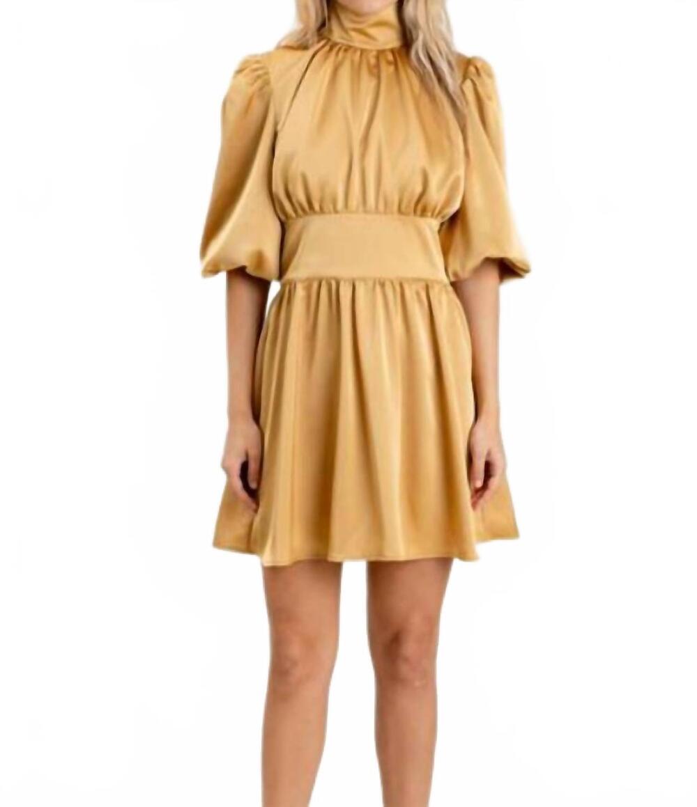 NEW SEDGE zita dress in gold